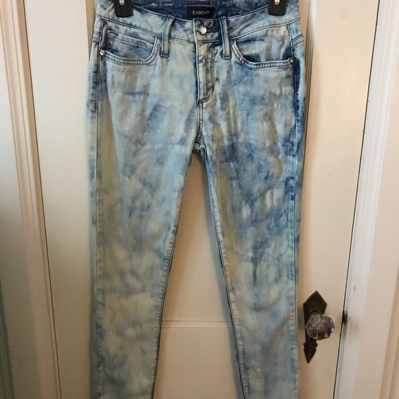 BEBE bleached wash skinny jeans - Picture 1 of 5